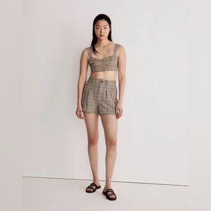 Madewell The Neale Short in Gingham Seersucker Size 14